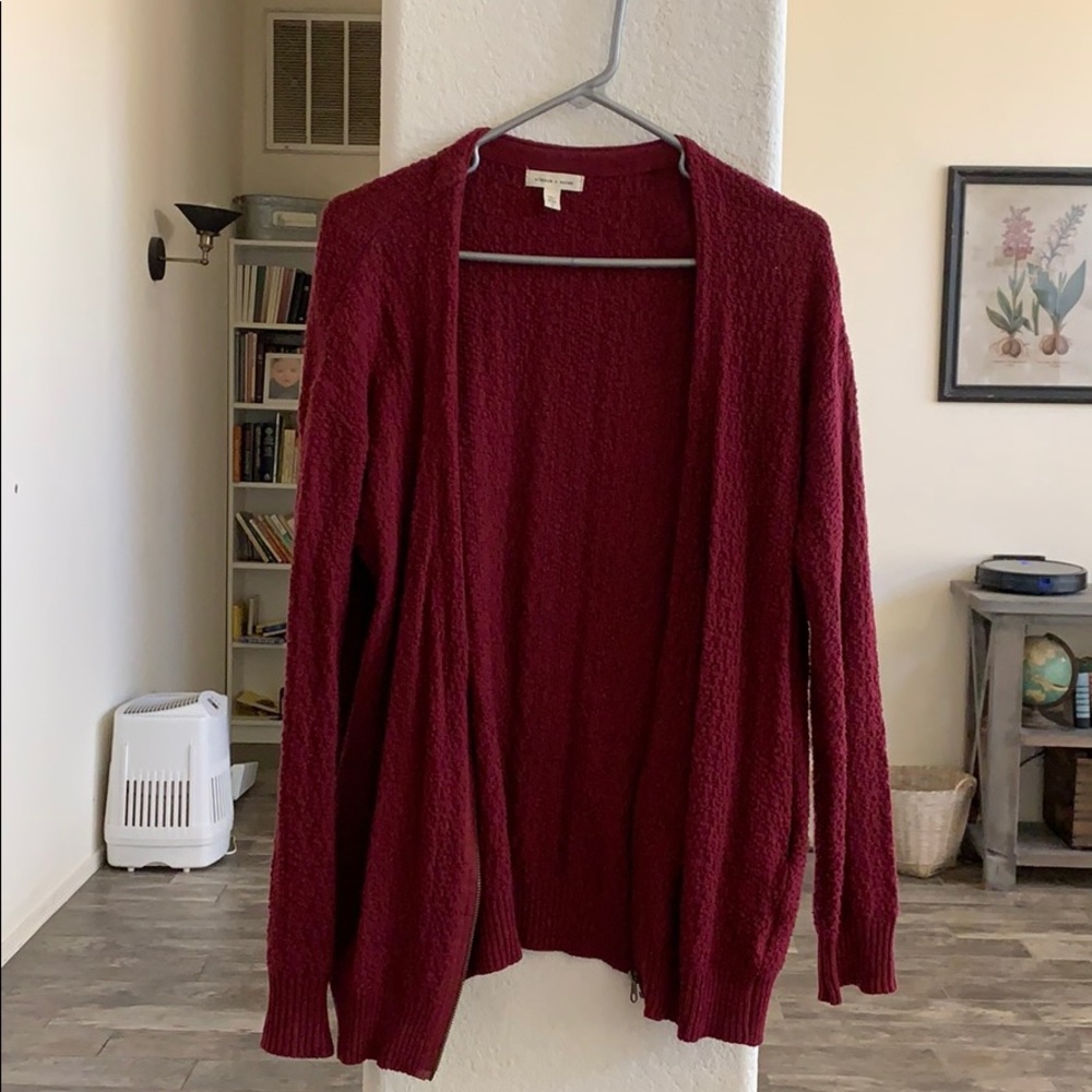 Burgundy / maroon cardigan